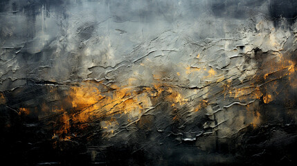 Canvas Print - Grunge Texture of an Old Wall With Smoke