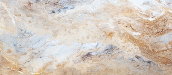 Poster - A detailed close up of a beige marble texture resembling a painted landscape, showcasing the natural materials unique patterns and colors