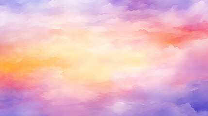 Wall Mural - beautiful colorful background. abstract watercolor background sunset sky orange purple yellow