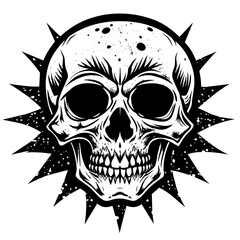 Wall Mural - Grunge Vector Skulls