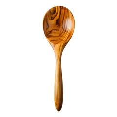 Wall Mural - Wooden Spoon Isolated on Transparent Background. Close up of Wooden Spoon