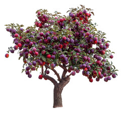 Wall Mural - plum tree on isolated background