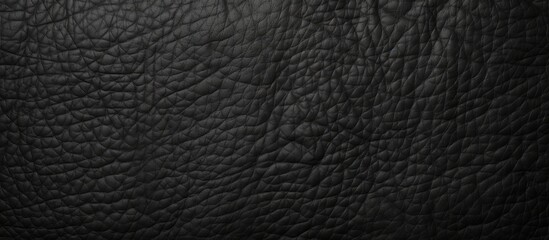 Poster - a close up of a black leather texture . High quality