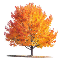 Wall Mural - sugar maple tree on isolated background