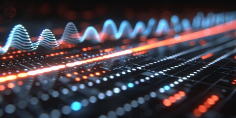 Poster - Audiovisual Rhythms: A Digital Representation of Sound Waves Dancing in Sync with the Beat of Music, Generative AI