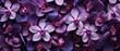 Top view background of bunch of blooming purple pink Orchids flower petals plant created with Generative AI Technology