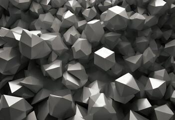 Abstract 3D Rendering of Low Poly White Surface stock photo