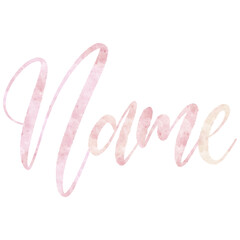 Poster - Name watercolor lettering typography calligraphy