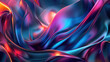 Glowing silk textured electric neon swirl abstract background
