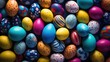 colorful easter eggs background
