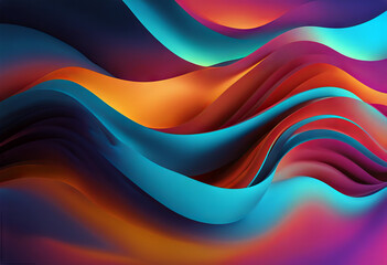 Poster - Modern Liquid Gradient Colors Abstract Background stock illustration