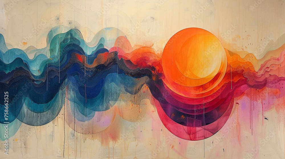 abstract watercolor background with splashes