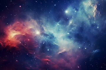 Wall Mural - space stars and galaxies background digital illus