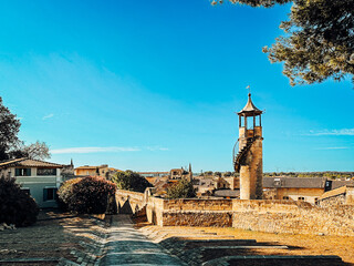 Wall Mural - Street view of old village Beaucaire in France