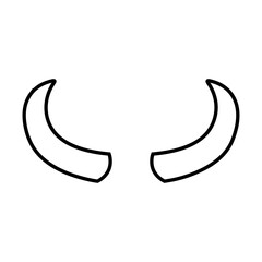 Wall Mural - devil vector icon. horn illustration sign. evil symbol or logo.