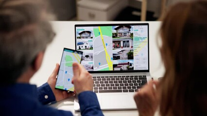 Poster - Couple Family Searching Real Estate Property