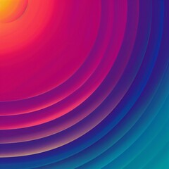 Vibrant abstract concentric circles pattern. Colorful gradient lines background.