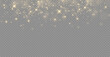 © ira11998877 - The light of gold dust. bokeh light effect background png. Christmas glowing dust background. Yellow flickering glow with confetti bokeh light and particle motion.
