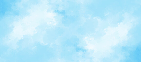 Wall Mural - gradient light white sky background with fluffy clouds .Nature landscape in environment day horizon skyline view .cloudy in sunshine calm bright winter air background .