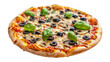 © ideaCuz Studio - Mushroom and Olive Pizza isolated on transparent png background. Generative ai