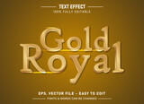 Fototapeta Panele - Gold editable text effect  luxury and shiny text style style