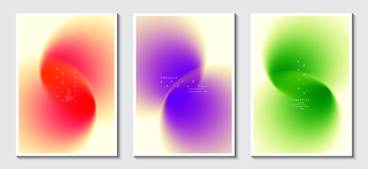 Fototapete - Cover gradient blurred graphic print design. Abstract colorful background. Design for Posters, Brochures, and Magazines.Vector illustration.