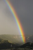 Fototapeta Tęcza - Rainbow over the Gardner River Canyon near Mammoth