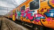 Pociąg z graffiti