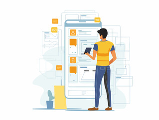 A software engineer deploys a new feature update to a mobile app carefully monitoring performance and user feedback after launch. 
