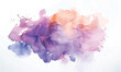 isolated watercolor hand painted background violet pink orange