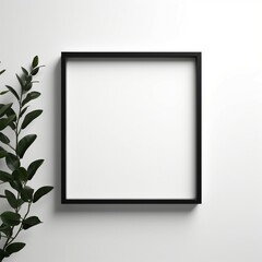 Wall Mural - Frame Mockup, white frame on the wall