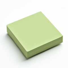 Wall Mural - Green Sticky Note isolated on white сreated with Generative Ai