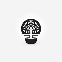 Poster - Generative AI flat tree icon