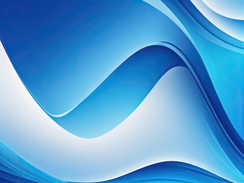 dynamic overlay layers over an abstract gradient blue background