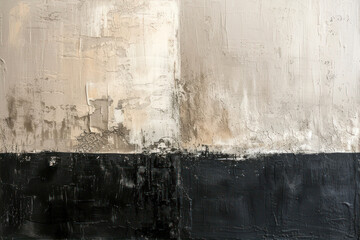 Poster - Painted wall with black, white and gray paint. Abstract background.