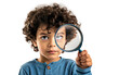 © RajaKhalid - Child with Magnifying Glass isolated on transparent Background