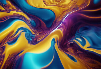 Poster - Abstract Fluid Multicolors Background stock illustration
