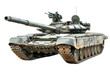 Army Tank Alone on transparent background,