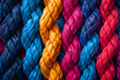 Multicolored Ropes Close-Up