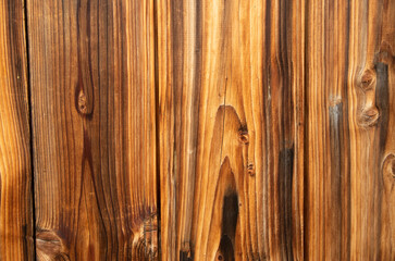 Wall Mural - Old light brown wooden wall closeup