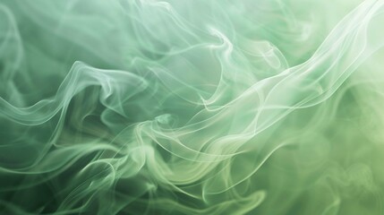 Wall Mural - Colorful smoke for an aesthetic minimalism background. Pastel green colored fumes blend seamlessly, creating feminine fragile effect. Color gradients as visually appealing backdrop