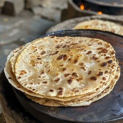 Wall Mural - Chapati flatbread