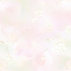 Poster - Delicate white flowers bloom gracefully against a soft light pink background, creating a serene and ethereal atmosphere