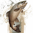 Illustration of a trout fish