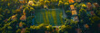 Aerial view of a small football field in a small,
aerial top view from drone playing football day
