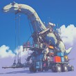 Embrace the Power and Elegance of a Steampunk Apatosaurus - The Ultimate Symbol of Evolution and Technology