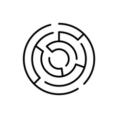 Poster - Maze outline icons, minimalist vector illustration ,simple transparent graphic element .Isolated on white background