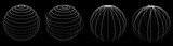 Fototapeta Do przedpokoju - Set of vector spheres. Spheres of dots. Vector illustration.
