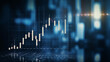© Steve - Market chart of business stock graph or investment financial data profit on Dark Blue Background. financial chart and candlestick graph