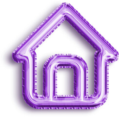 Wall Mural - Home Violet Foil Balloon Icon